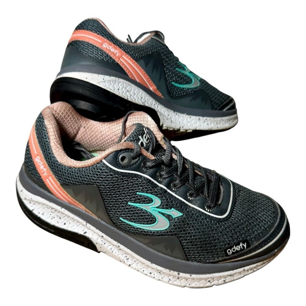 Gravity Defyer Gdefy Mighty Walking Shoes Sneakers Gray Salmon Women’s 8